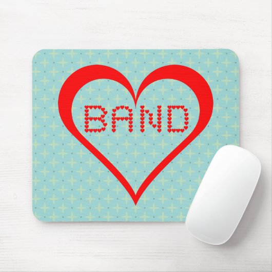Band Hearts Mousepad (Mit Mouse)