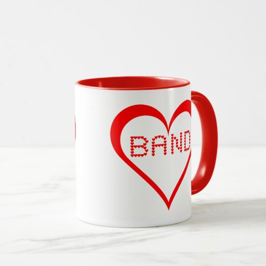 Band Hearts Tasse (VorderseiteRechts)