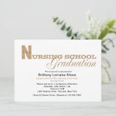 Band-Helferkrankenpflege-SchulAbschluss-Einladung Einladung (Stehend Vorderseite)