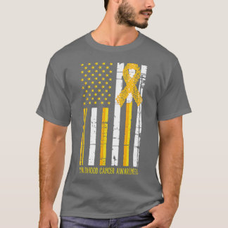Band in einer Flagge, Krebsbewusstsein im Kindesal T-Shirt