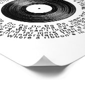 Band in Sky Vinyl Record Song Lyric Print Poster (Ecke)