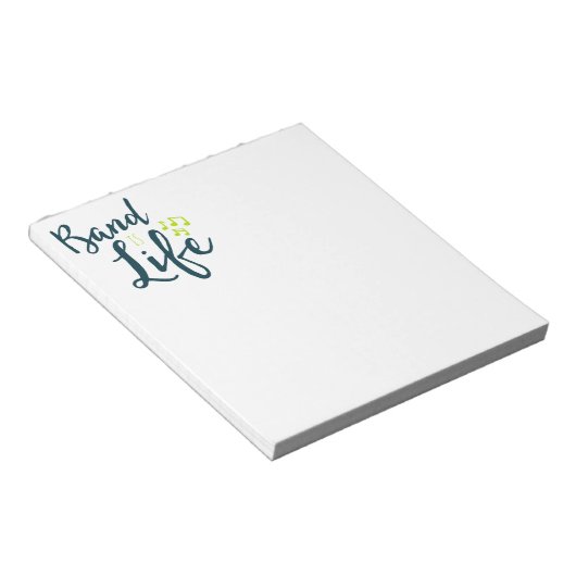 Band ist ein Geschenk für das Leben Notizblock (angewinkelt)