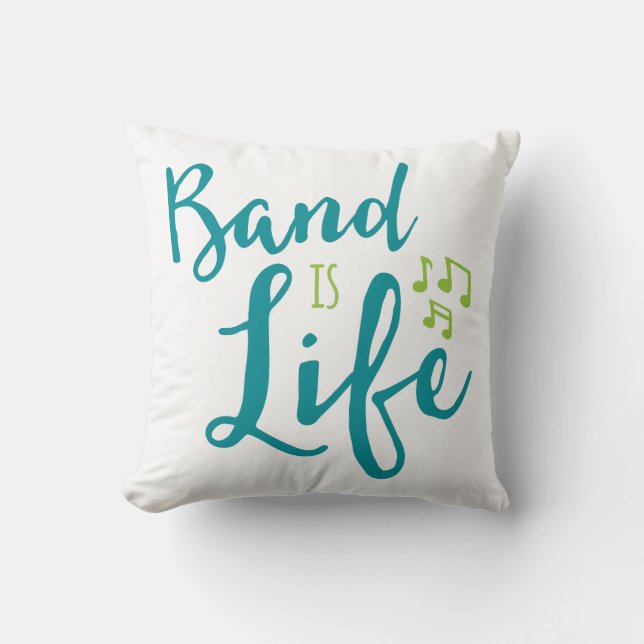Band ist Lebensmusiker Geschenk Marching Band Geek Kissen (Vorderseite)