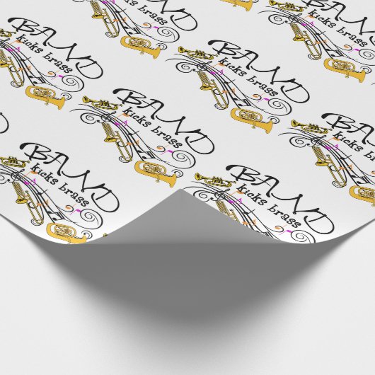 Band Kicks Brass Geschenkpapier (Ecke)
