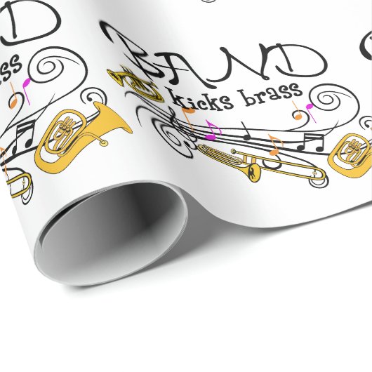 Band Kicks Brass Geschenkpapier (Rolleneckpunkt)