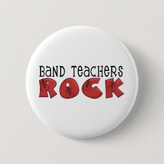 Band-Lehrer-Rock-T-Shirts und Geschenke Button (Vorderseite)