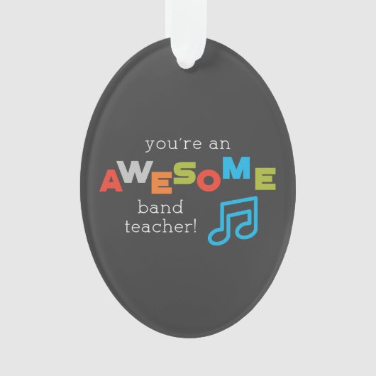 Band-Lehrer-Wertschätzung musikalische Bemerkungen Ornament (Vorderseite)