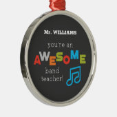 Band-Lehrer-Wertschätzung musikalische Bemerkungen Ornament Aus Metall (Rechts)