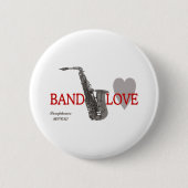 Band Liebe/Saxophon Button (Vorderseite)