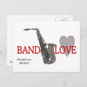Band Liebe/Saxophon Postkarte (Vorne/Hinten)