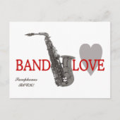 Band Liebe/Saxophon Postkarte (Vorderseite)