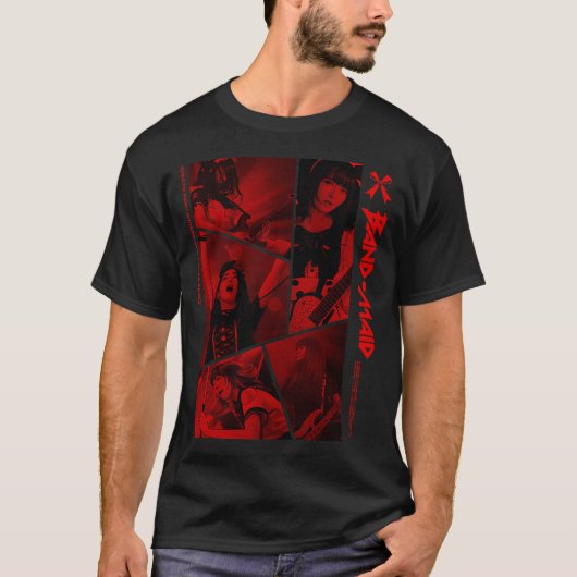 BAND-MAID-PANEL (ROT) T-Shirt (Vorderseite)