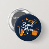 Band Mama Funny School Marching Band Button (Vorne & Hinten)