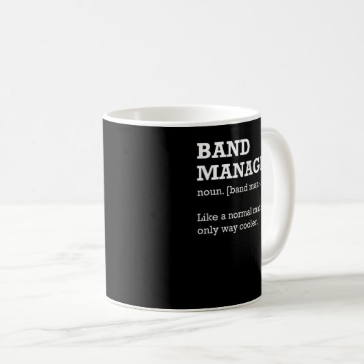 Band Manager Funny Definition Geschenk Idee Kaffeetasse (VorderseiteRechts)