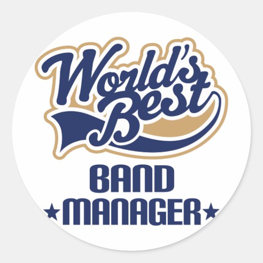 Band Manager-Geschenk Runder Aufkleber (Vorderseite)