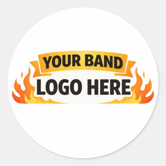🎵 Band Merch Aufkleber | Benutzerdefiniertes Band (Vorderseite)