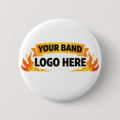 🎵 Band Merch Button | Benutzerdefiniertes Bandlog (Vorderseite)