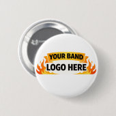 🎵 Band Merch Button | Benutzerdefiniertes Bandlog (Vorne & Hinten)