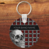 Band Merch Individuelle Name Rock Skull Metal Musi Schlüsselanhänger (Vorderseite)