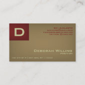 Band-Messing-Visitenkarte Visitenkarte (Rückseite)