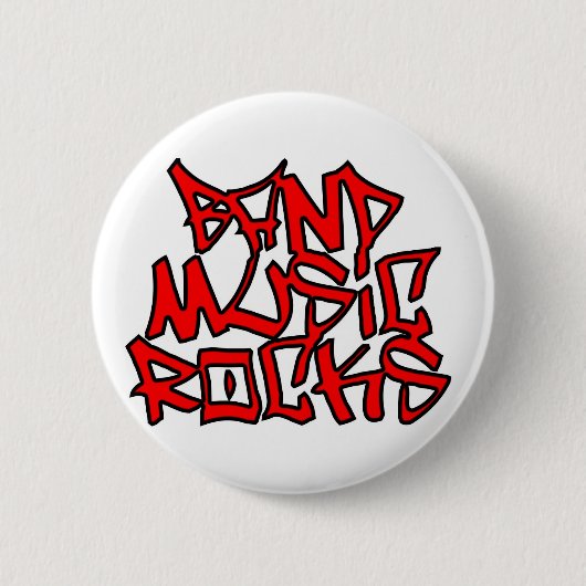 Band-Musik-Felsen Button (Vorderseite)