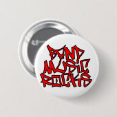 Band-Musik-Felsen Button (Vorne & Hinten)