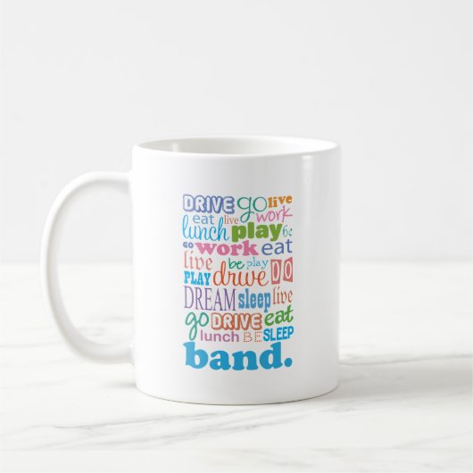 Band-Musiker-Geschenk Kaffeetasse (Links)