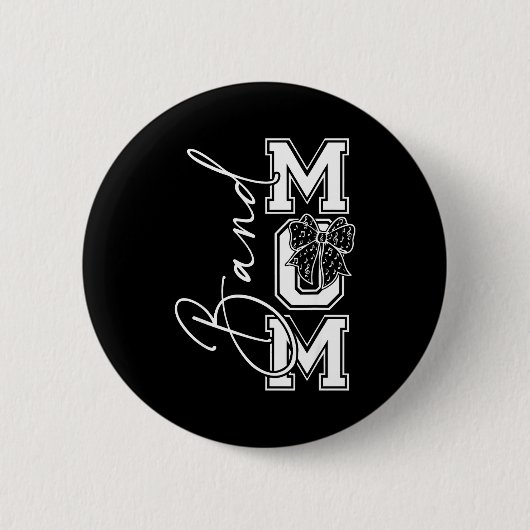 Band-Mutter-Leben Muttertag Band Mama-Marschierend Button (Vorderseite)