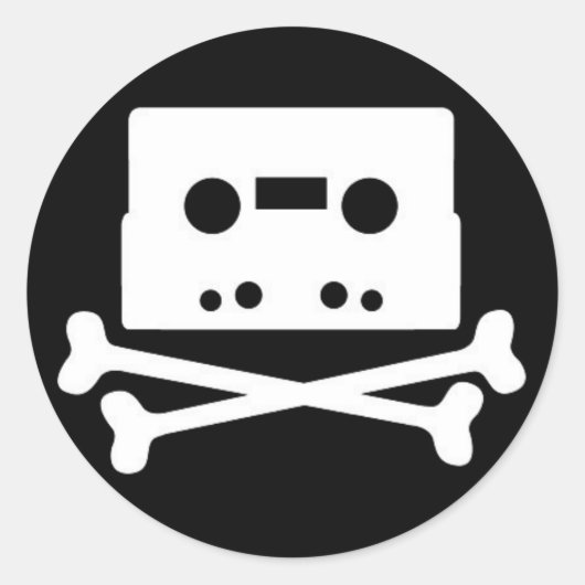 Band-n-Bones Runder Aufkleber (Vorderseite)