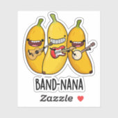 Band-nana Funny Fruit Banana Pun Aufkleber (Blatt)