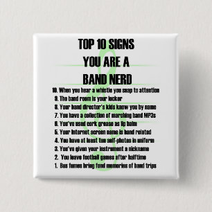 Band-Nerd-Spitze 10 Button