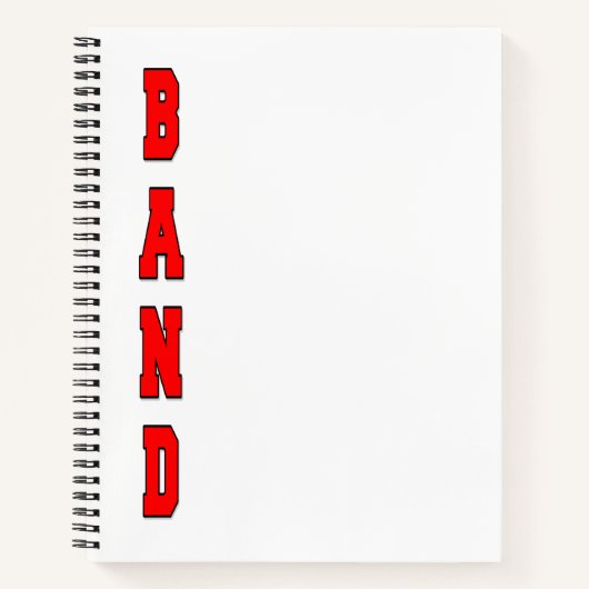 Band Notizblock (Vorderseite)