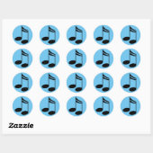Band- oder Chor-Musical-Notizen Runde Sticker (Blatt)