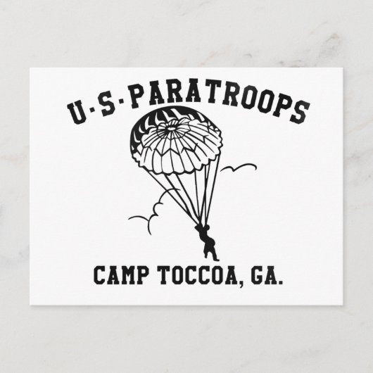 Band of Brothers Currahee US Paratrooper Toccoa Postkarte (Vorderseite)