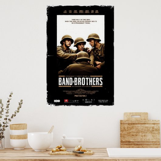 Band of Brothers movie poster featuring soldiers r (Küche)