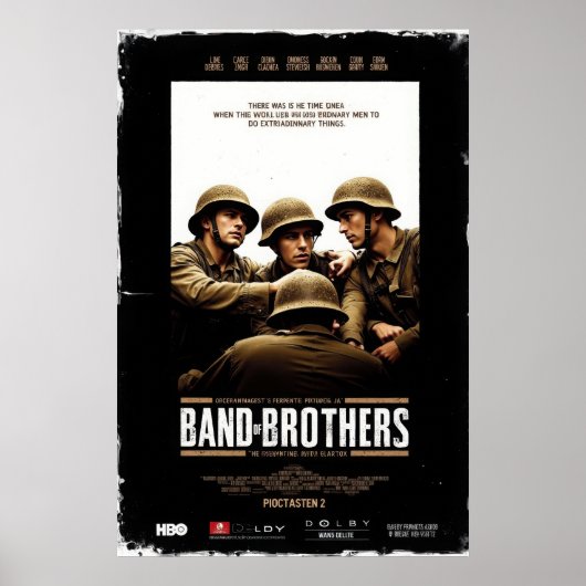 Band of Brothers movie poster featuring soldiers r (Vorne)