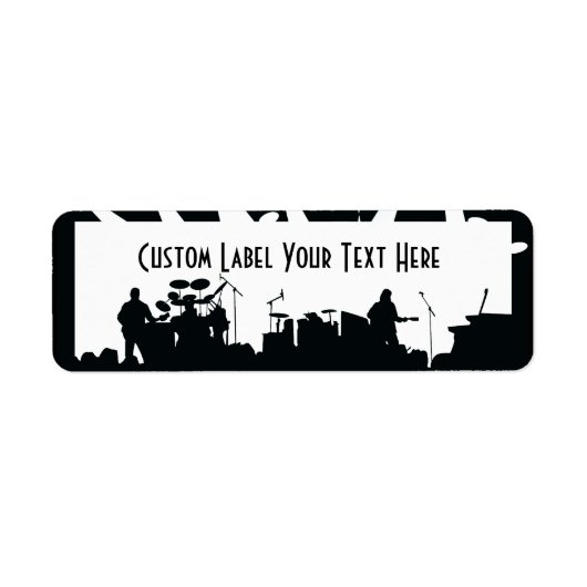 Band on Bühne Konzert Silhouette B&W (Vorne)