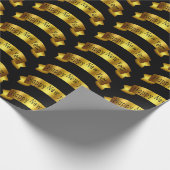 Band-Partyverpackung des Goldglücklichen neuen Geschenkpapier (Ecke)