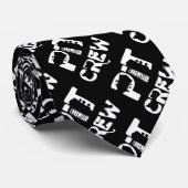 Band Pit Crew Musikalischer Text Krawatte (Gerollt)