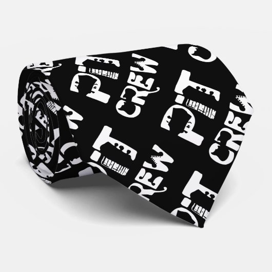 Band Pit Crew Musikalischer Text Krawatte (Gerollt)