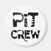 Band Pit Crew Musikalischer Text Magnet (Vorne)