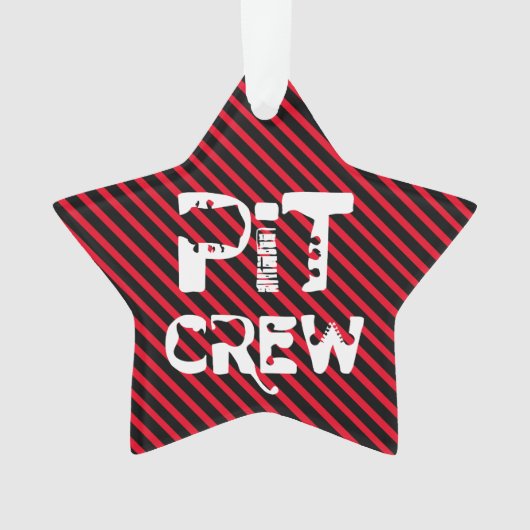 Band Pit Crew Musikalischer Text Ornament (Vorderseite)