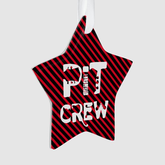 Band Pit Crew Musikalischer Text Ornament (Vorderseite)