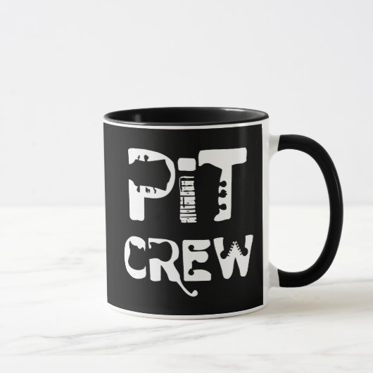 Band Pit Crew Musikalischer Text Tasse (Rechts)
