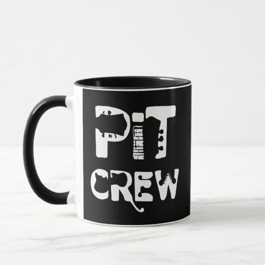 Band Pit Crew Musikalischer Text Tasse (Links)