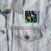 BAND-POP-KUNST-QUADRATE BUTTON (Beispiel)