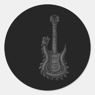 Band Rock and Roll Gitarre für Men Band T-Shirt 6 Runder Aufkleber