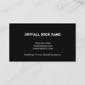Band, Rock, Sänger - Performance-Unterhaltung Visitenkarte (Rückseite)