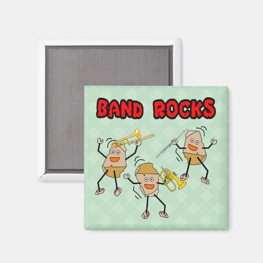 Band Rocks Magnet (Vorderseite/Rückseite)