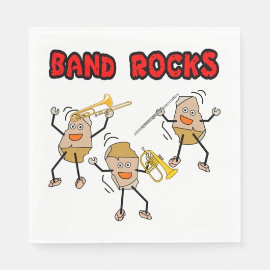 Band Rocks Serviette (Vorderseite)